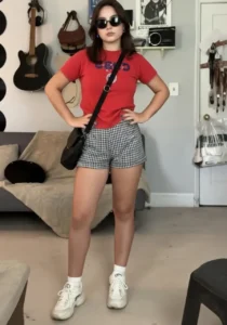 Gingham Shorts & Chunky Kicks