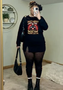 Graphic Sweatshirt with Skirt