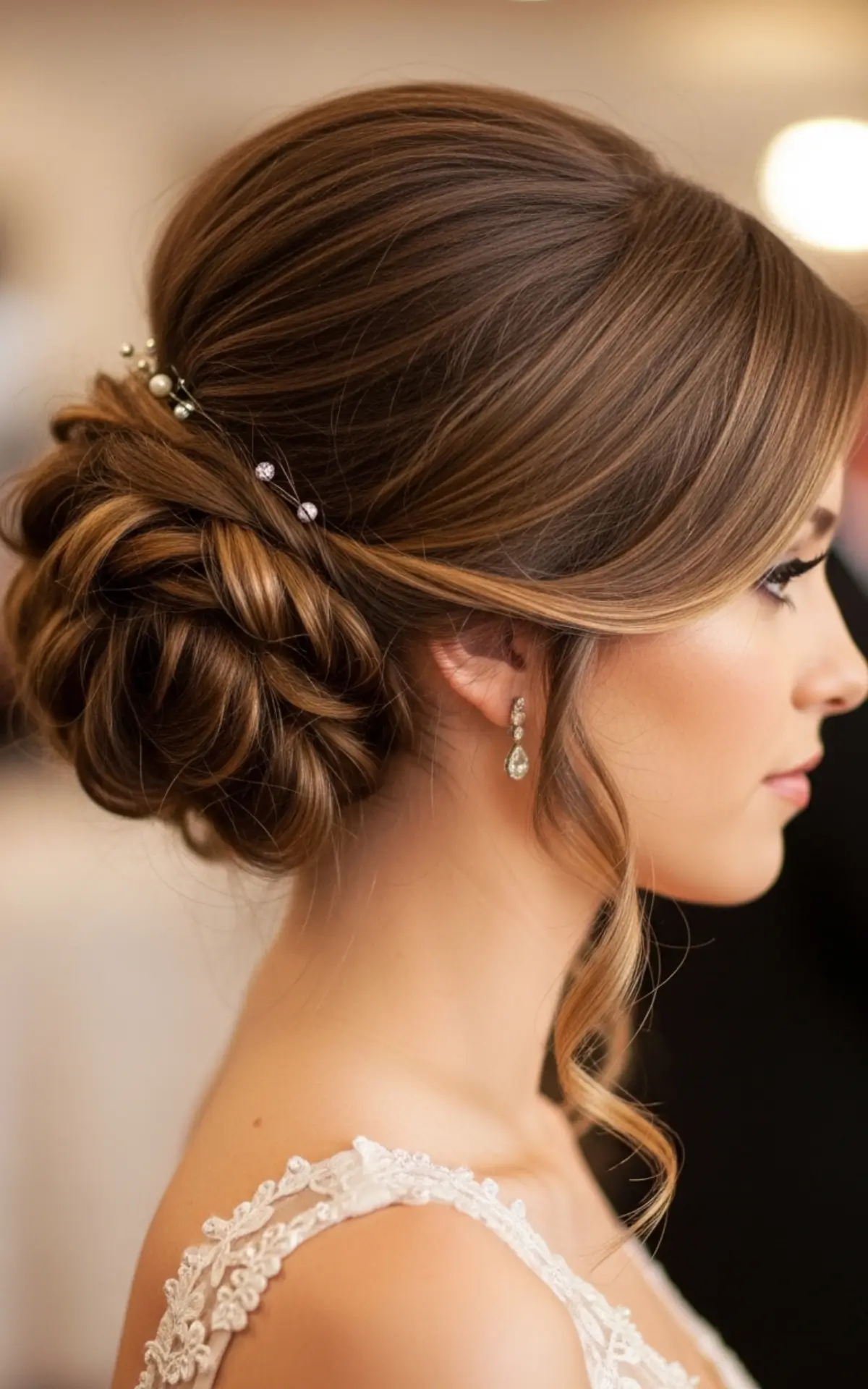 Messy Bun with Tendrils