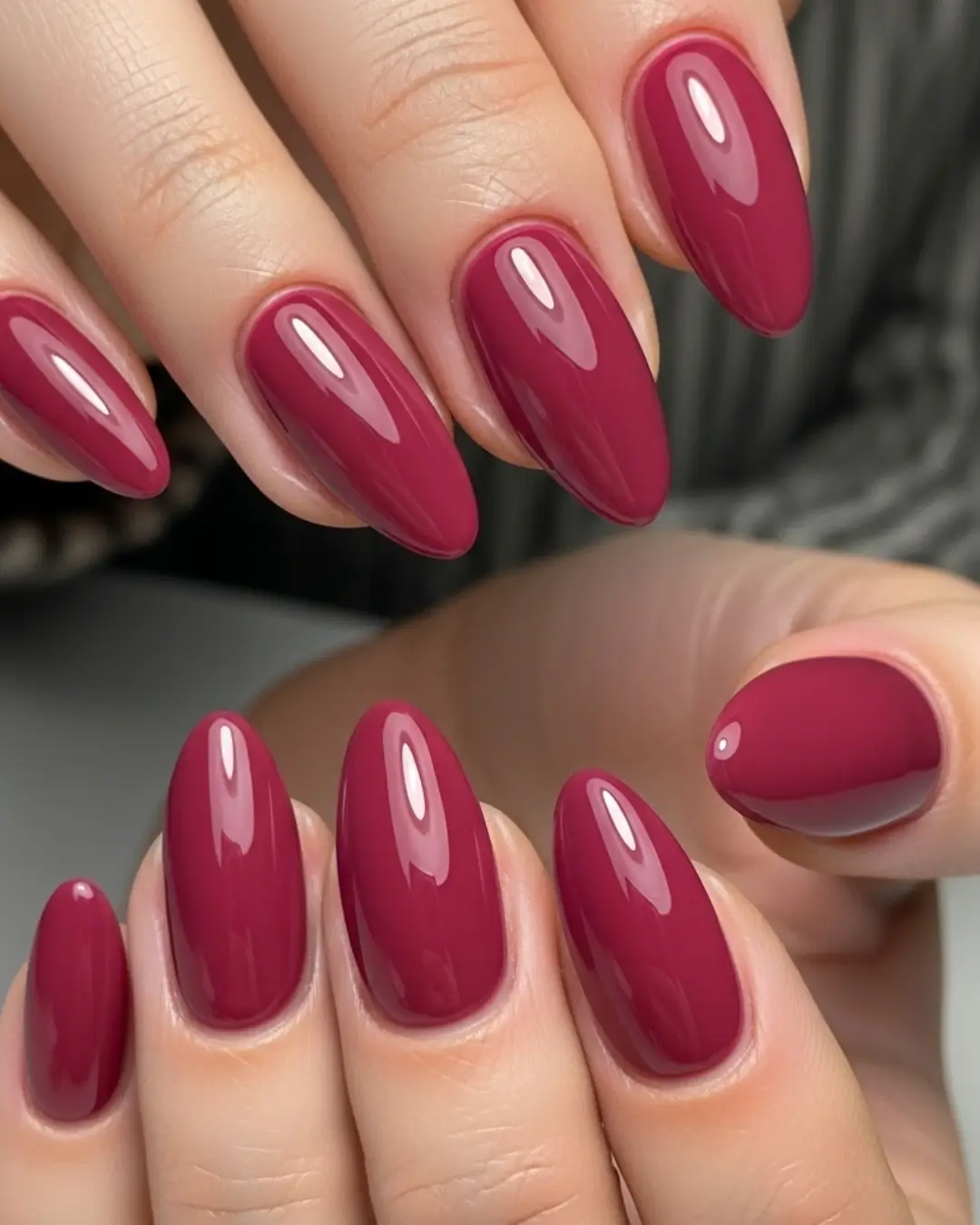 Deep Rose Nails