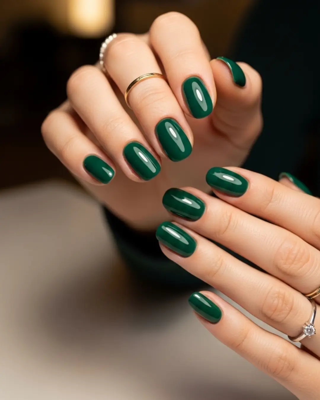 Emerald Green Nails