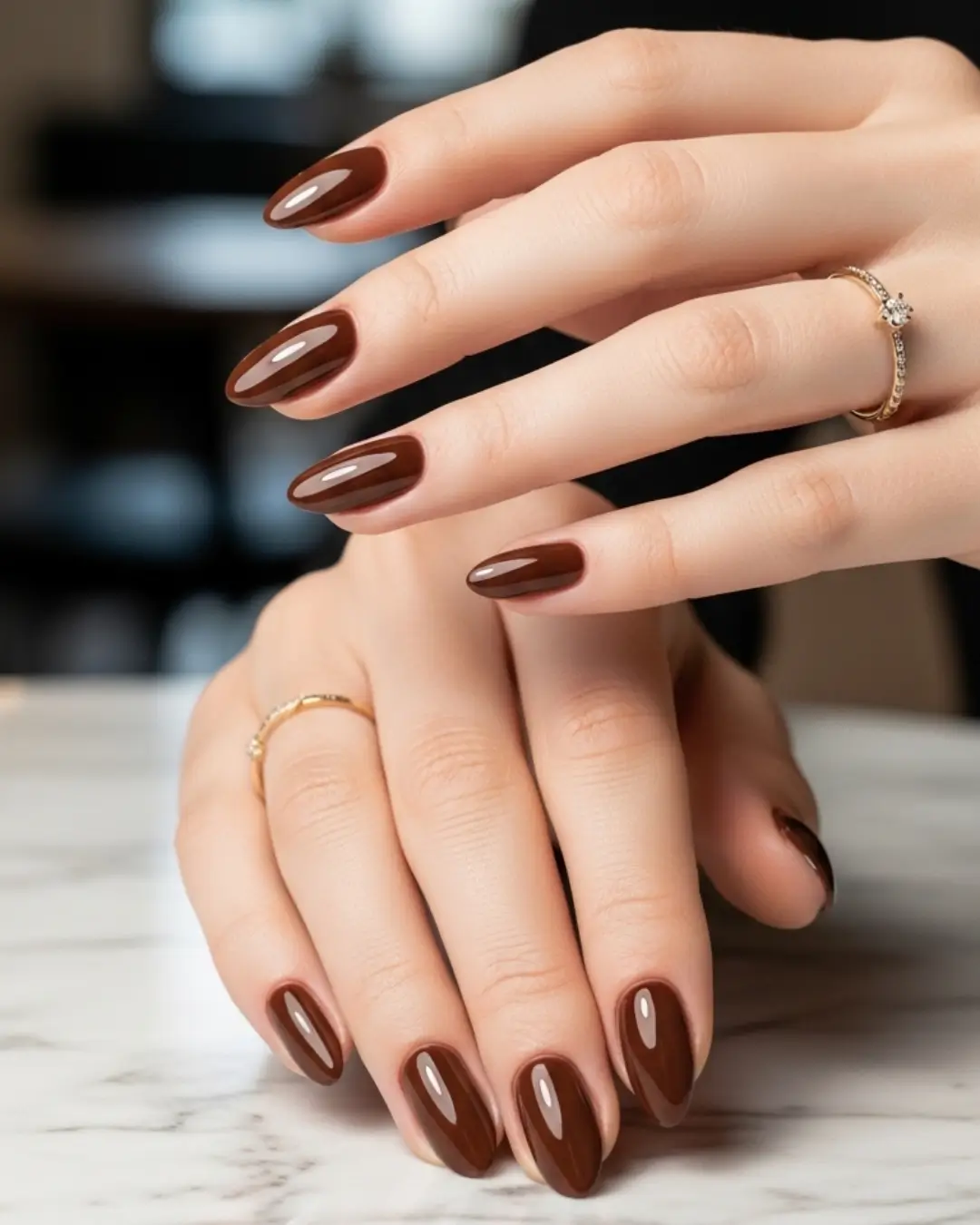 Espresso Brown Nails