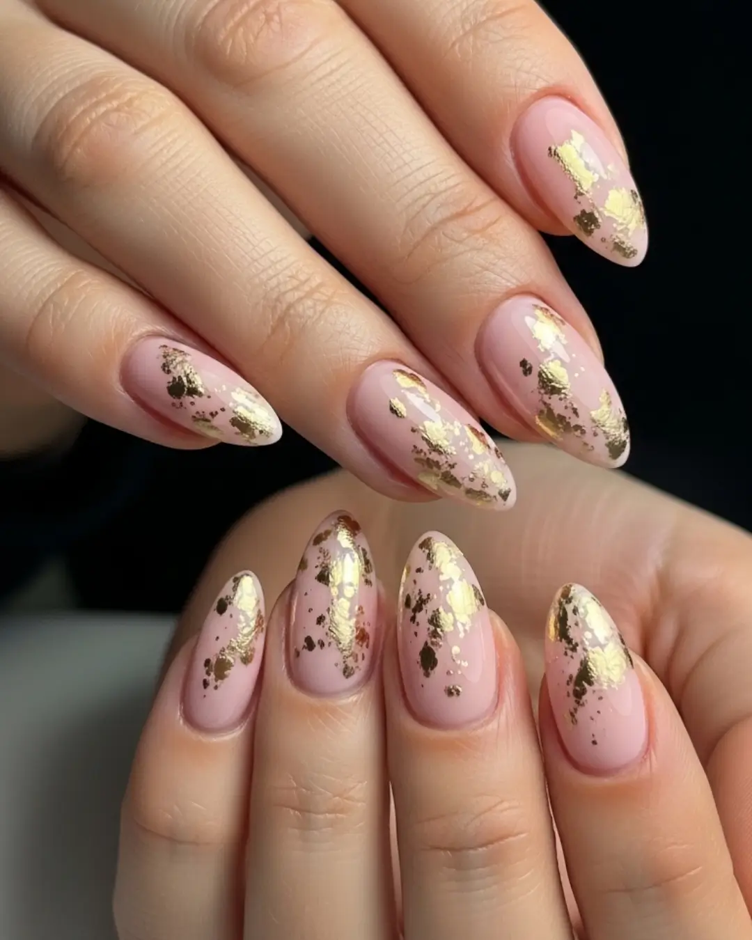 Soft Pink with Gold Foil
