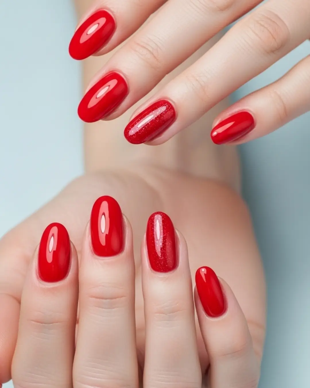 Strawberry Red Nails