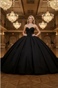 Black Ball Gown Wedding Dress