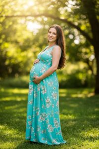 Flowy Maxi maternity Dress