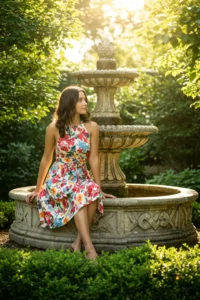 Chic Floral Halter Dress for Summer Weddings