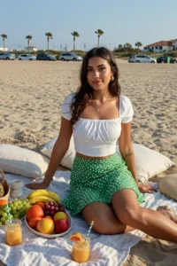 Comfy and Cute Beach Picnic Look