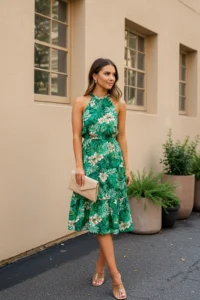 Tropical Halter Dress for a Fun Summer Wedding
