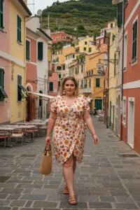Charming Floral Wrap Dress for Sunny Streets