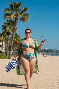 Lush Tropical Bikini & Matching Cover-up