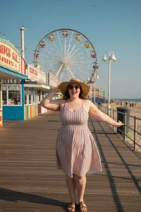Playful Striped Sundress for the Boardwalk