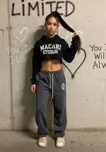 Black Hoodie & Grey Sweatpants Vibe