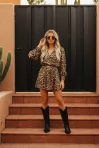 Leopard Print & Black Boots — The Wild West Remix