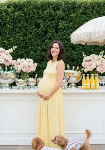 Maternity Photoshoot with Baby Shower Setup