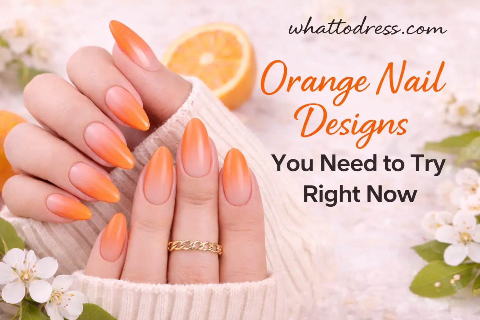 Orange Nail Designs You Need to Try Right Now image